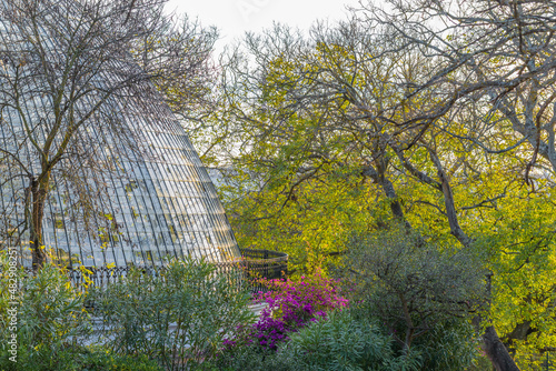 Circular greenhouse in the Tapada das Necessidades garden in Lisbon, Portugal photo