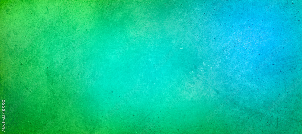 Green and blue concrete background