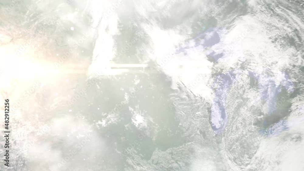 Zoom in from space and focus on USA, Minneapolis. 3D Animation. Background for travel intro. Elements of this image furnished by NASA Zoom in from space and focus on USA, Minneapolis. 3D Animation. Background for travel intro. Elements of this image furnished by NASA