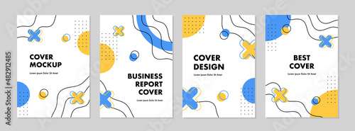 Set of abstract creative artistic templates. Universal cover Designs for Annual Report, Brochures, Flyers, Presentations, Leaflet, Magazine.