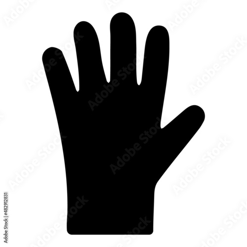 Gloves Flat Icon Isolated On White Background