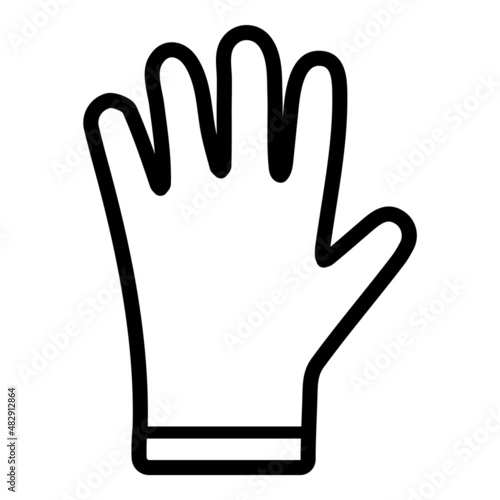 Gloves Flat Icon Isolated On White Background