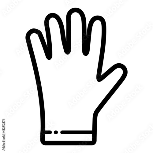Gloves Flat Icon Isolated On White Background