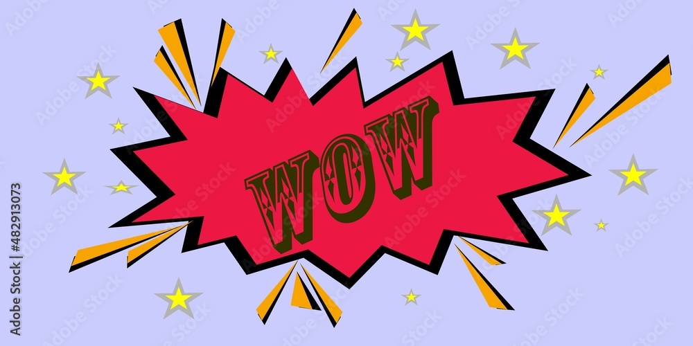 Fototapeta premium Wow comic book speech bubble