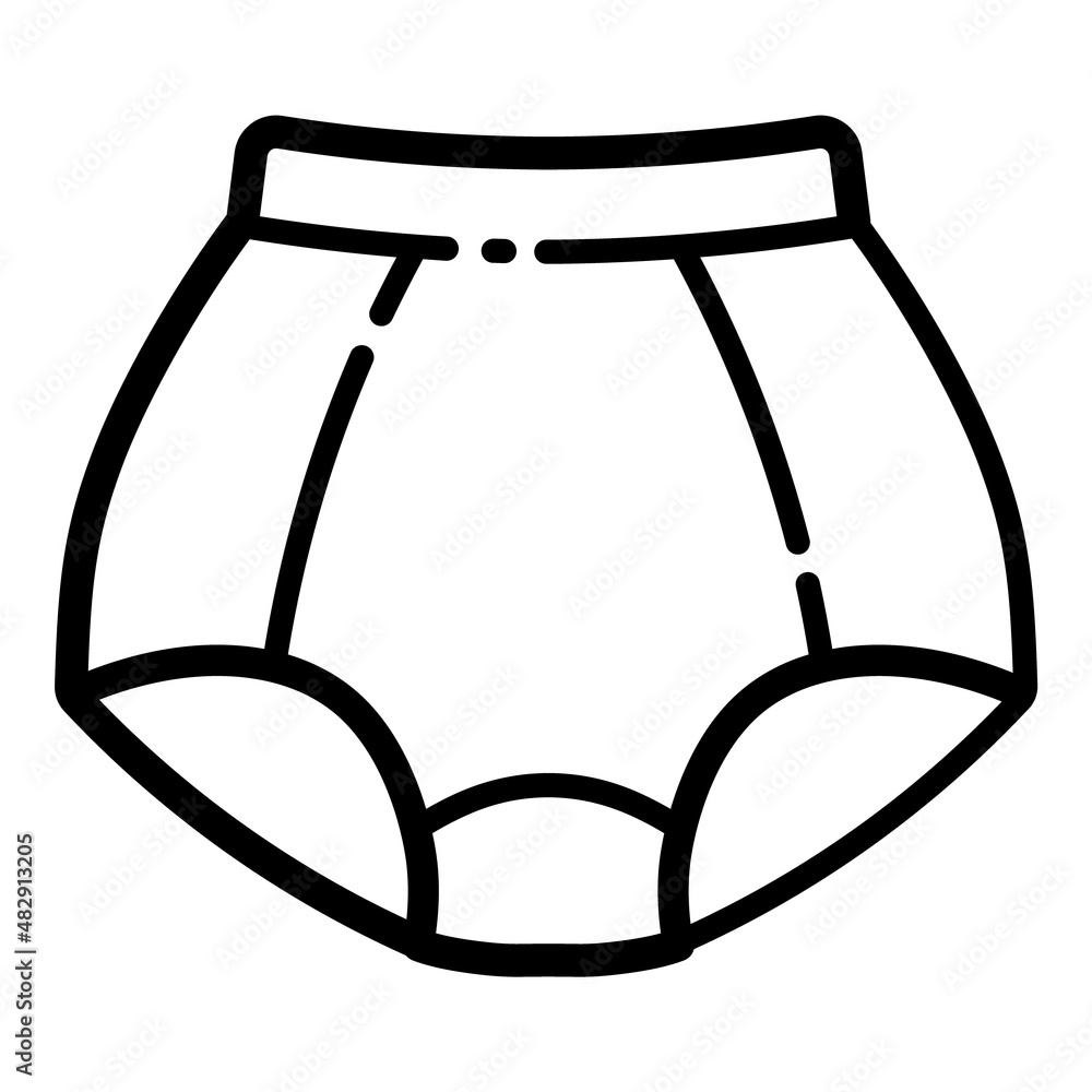 Control Panties Flat Icon Isolated On White Background Control Panties Flat Icon Isolated On White Background
