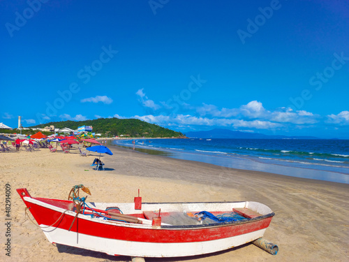 barco na praia da Lagoinha do Norte em Florianópolis, Santa Catarina, Brasil, Florianopolis