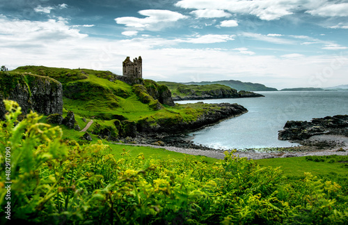 Gylen Castle, Isle of Kerrera, Oban, Scotland - Ruined castle, or tower house, overlooking the south end of Kerrera, in Argyll and Bute, overlooking the Firth of Lorne.