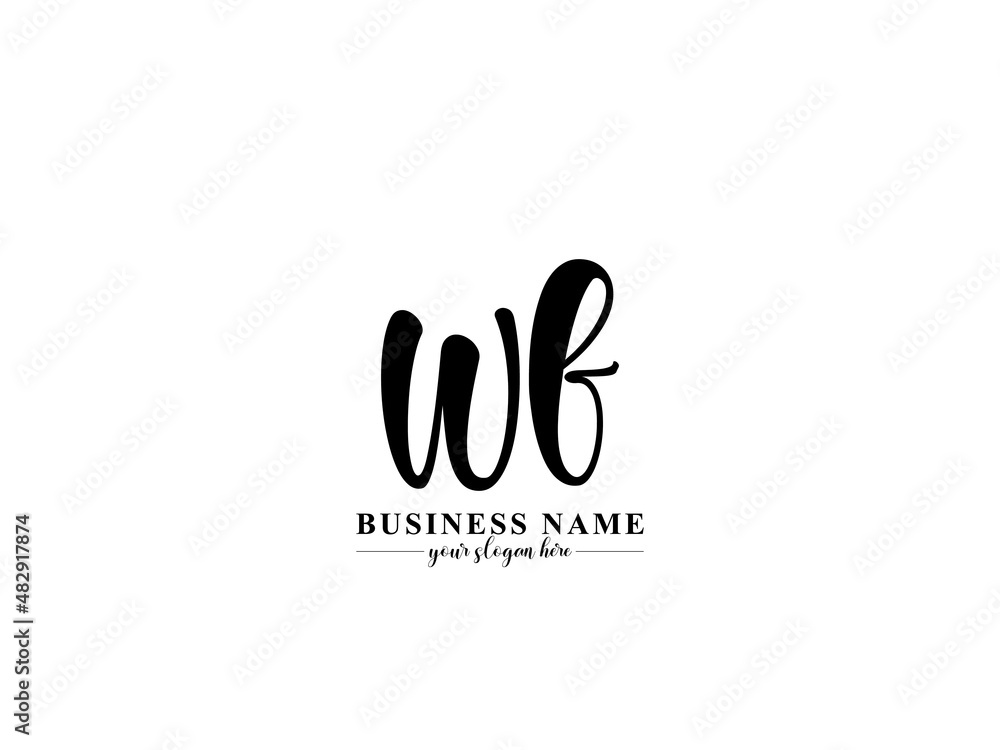 Monogram WF Premium Logo, Creative Handwriting and Signature Letter wf ...
