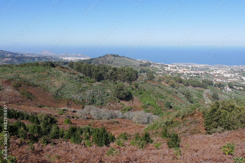 Aussicht auf Küste Gran Canaria am Pico de Osorio 