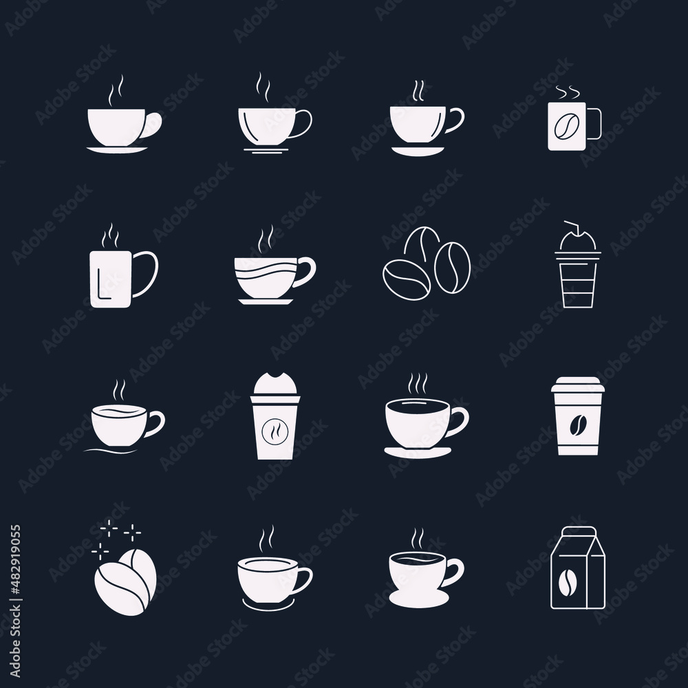 coffe cup  icons set . coffe cup  pack symbol vector elements for infographic web