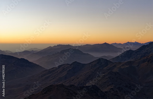фотографія Serene view of the sunrise on Mount Sinai, Egypt