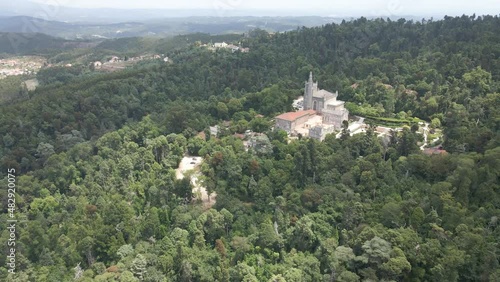 Wallpaper Mural Aerial view of luxury palace hotel surrounded by beautiful garden, Serra do Bussaco Torontodigital.ca