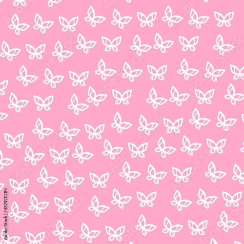seamless pattern with butterflies 