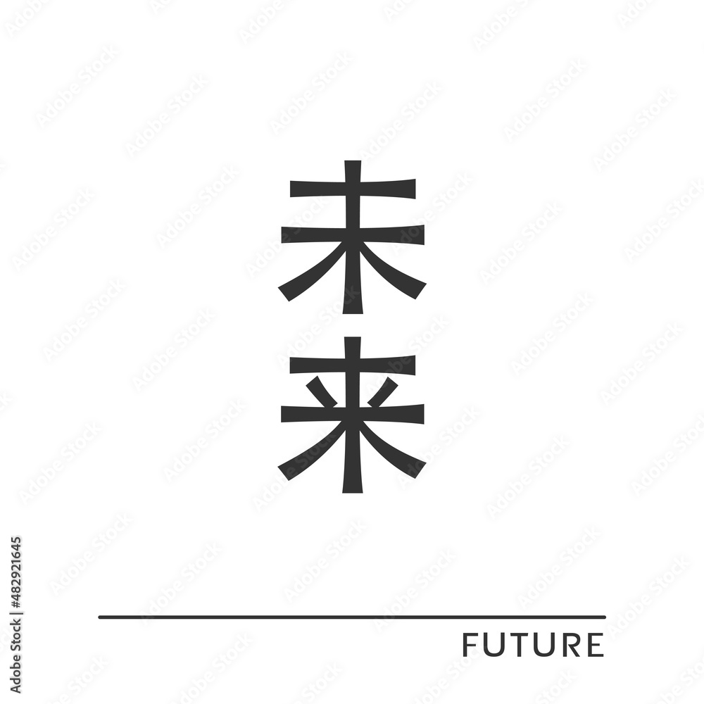Obraz premium Future word in japanese