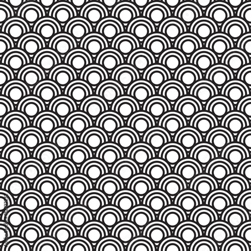 Tileable texture mask - Circular geometric pattern with discs - Chinese New Year and Asian festivity background wallpaper with tiles 