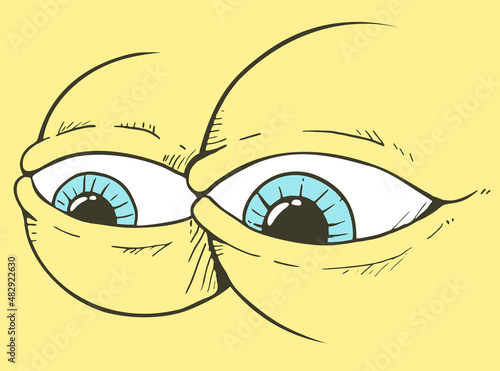 Curious face draw