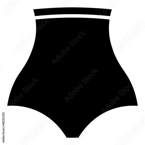 Female Corset Flat Icon Isolated On White Background