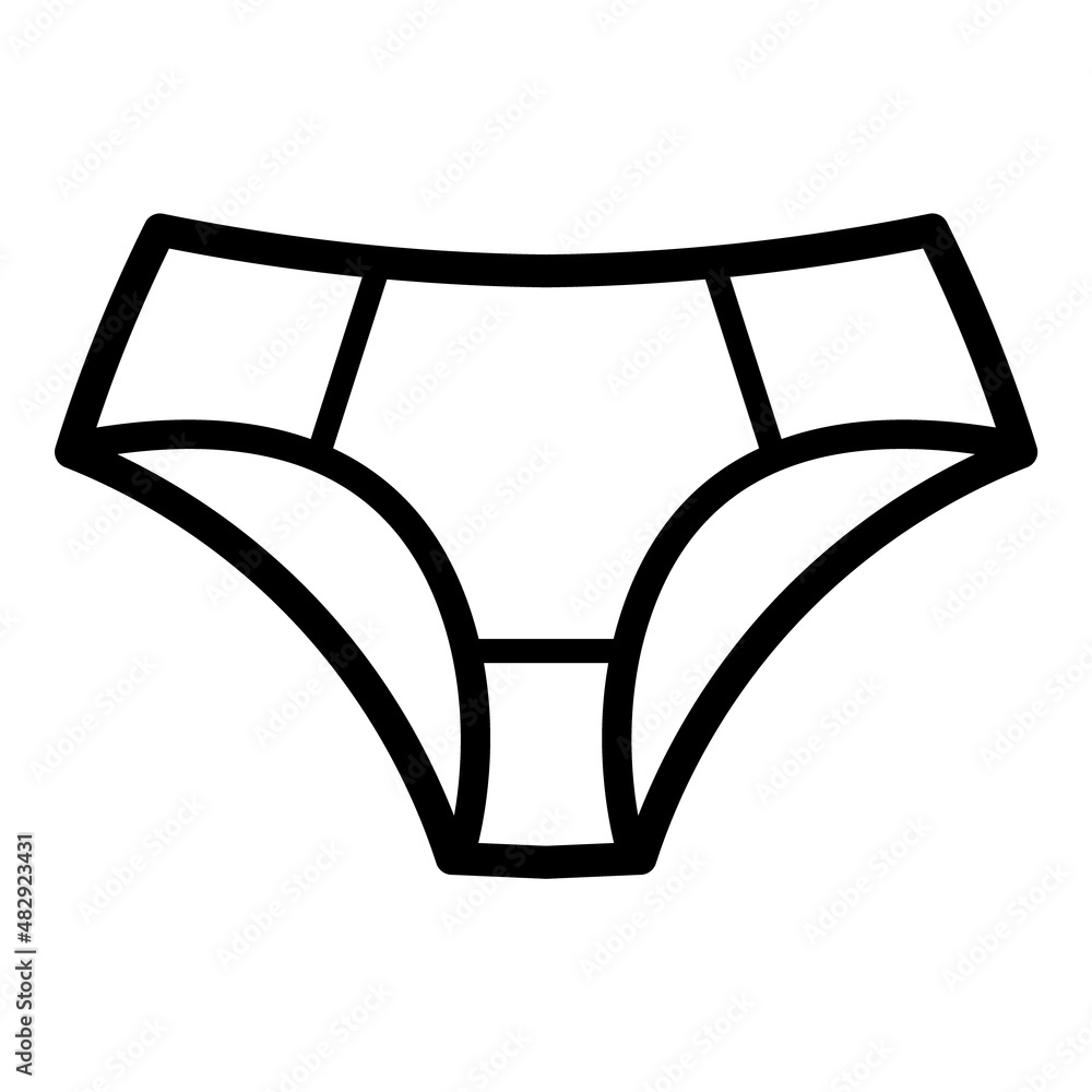 Panties For Women Flat Icon Isolated On White Background Panties For Women Flat Icon Isolated On White Background