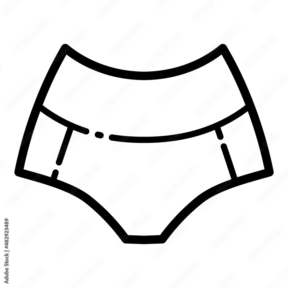 Control Panties Flat Icon Isolated On White Background Control Panties Flat Icon Isolated On White Background