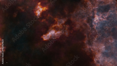 Night sky with stars. Universe. Cosmos. Galaxy. Nebula. © AlexMelas