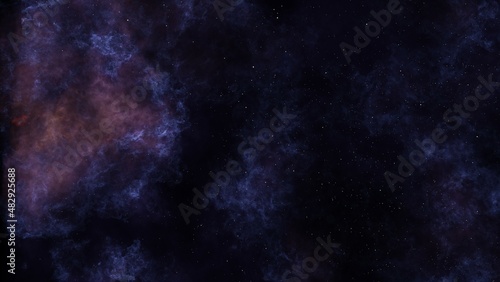 Nebula gas cloud in deep outer space. Multicolor Starfield Infinite space. Milky way. Outer space background with stars and nebulas. Star clusters, Supernova nebula outer space background. © AlexMelas