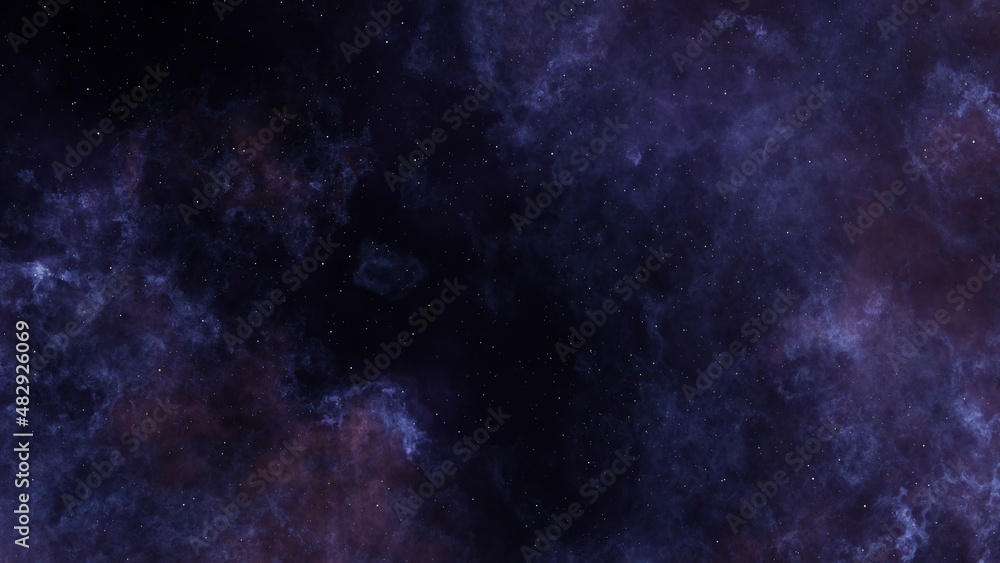 Deep space nebula with bright stars. Multicolor Starfield Infinite space. Milky way. Outer space background with stars and nebulas. Star clusters, Supernova nebula outer space background.