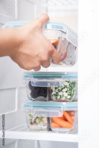 Putting glass food storage containers in refrigerator