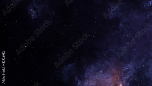 Deep space nebula with bright stars. Multicolor Starfield Infinite space. Milky way. Outer space background with stars and nebulas. Star clusters, Supernova nebula outer space background. © AlexMelas