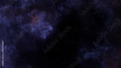 Deep space nebula with bright stars. Multicolor Starfield Infinite space. Milky way. Outer space background with stars and nebulas. Star clusters  Supernova nebula outer space background.
