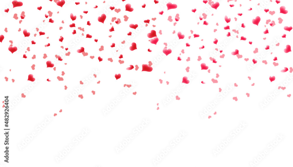 Red flying hearts bright love passion illustration background. Romantic symbols confetti. Flying red hearts background. Valentine's day, mother's day concept Red flying hearts bright love passion illustration background. Romantic symbols confetti. Flying red hearts background. Valentine's day, mother's day concept