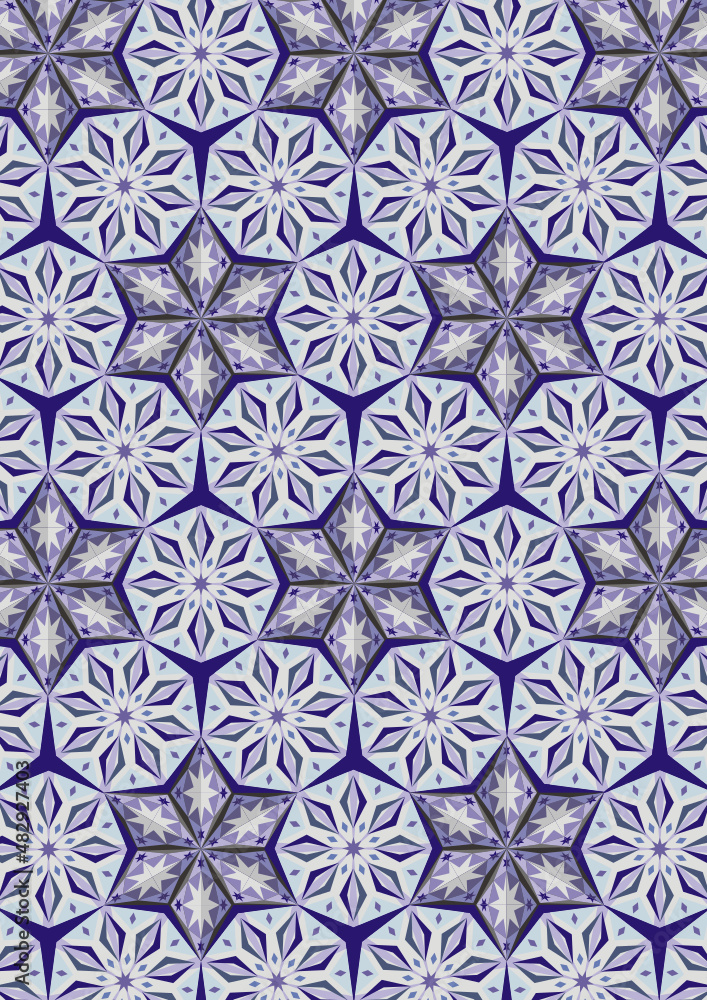 Blue stars pattern