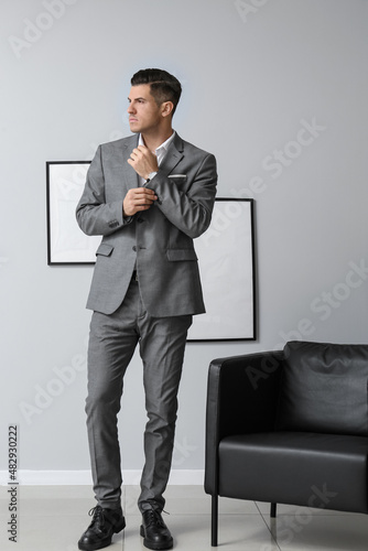 Handsome man in formal suit...