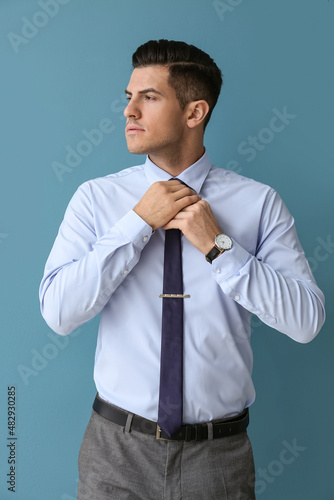 Handsome man in formal clot...
