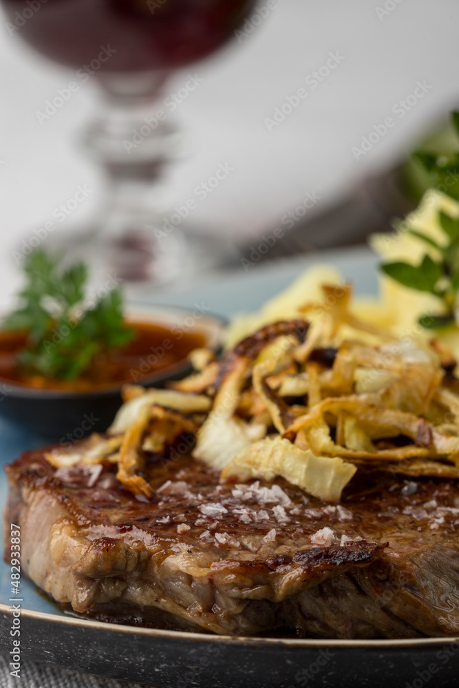 steak with roasted onions steak with roasted onions