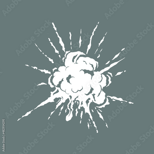 Vector smoke set effects template. Cartoon steam clouds, mist, puff, fog, watery vapor, or dust explosion 2D VFX illustration. Clip art element for game, print, advertising, menu, and web design.