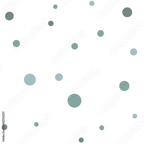 Seamless pattern with blue dots different size on a light background in cartoon style 