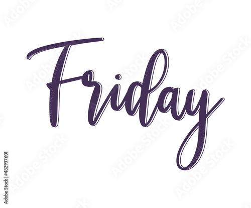 purple friday lettering