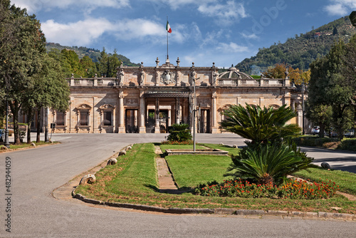 Montecatini Terme, Tuscany, Italy: the ancient Terme Tettuccio spa complex, famous for its thermal springs. The 19th century building is a fine example of neoclassical style architecture photo