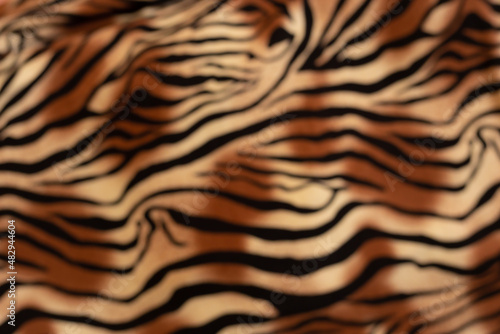 Blurred background with tiger pattern. Zebra skin camouflage stripes and lines