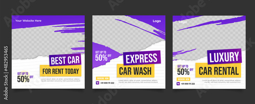 Car wash and rental social media post
