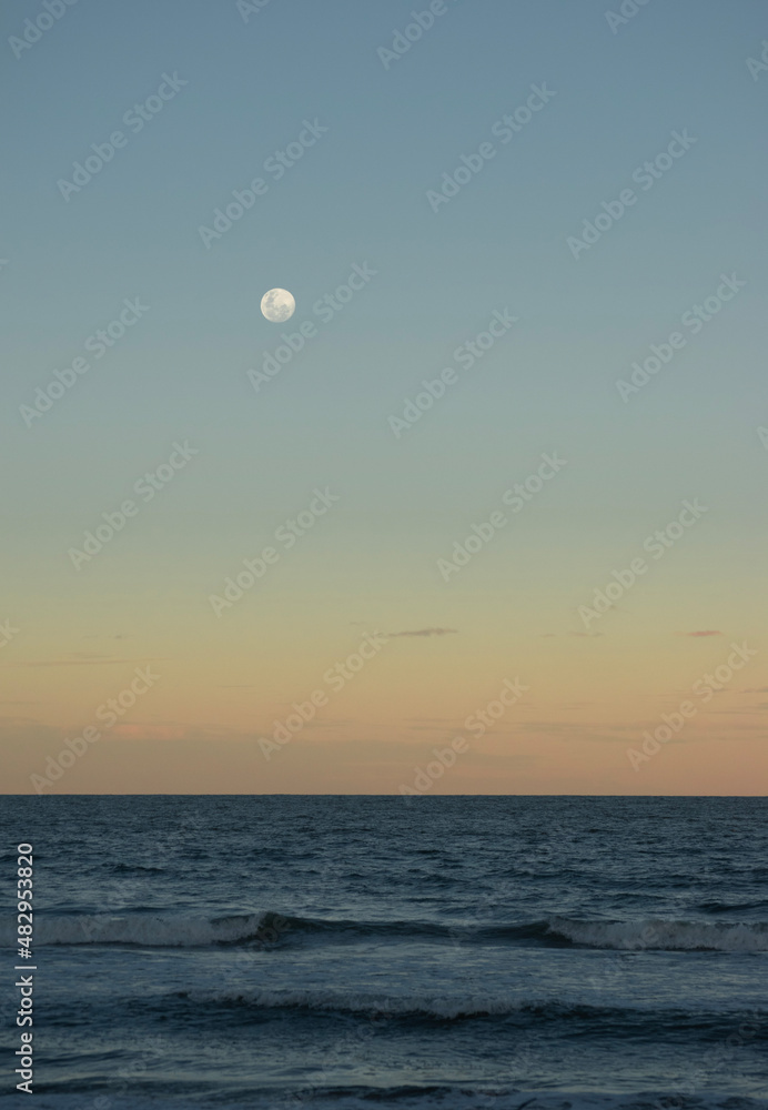 moon over the sea