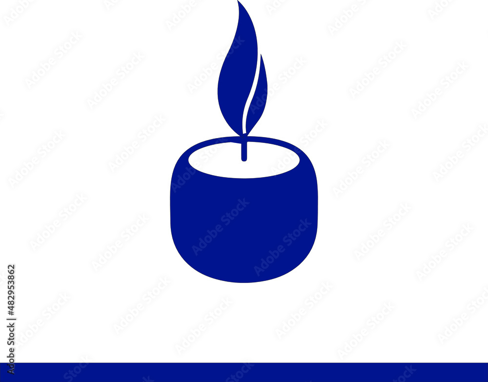 Blue candle with feather Blue candle with feather