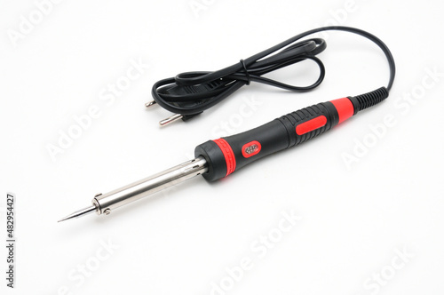 Soldering iron for electricians on a white background