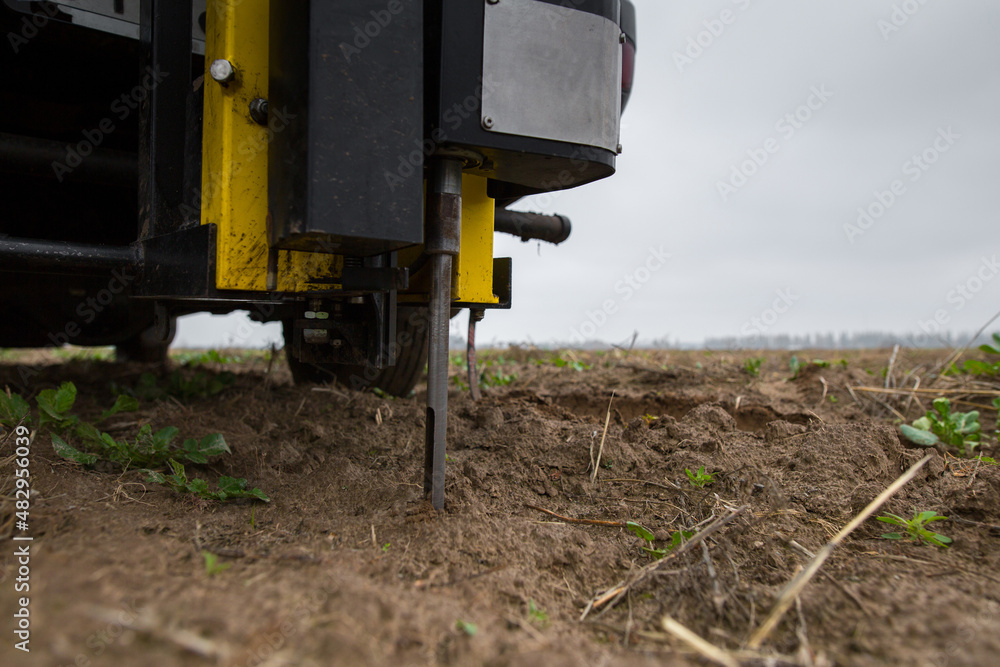 Soil Sampling - automated probe for soil samples taking sample with soil probe sampler. Precision agricultural technology advancing fast, detailed field information. Certification and Protection soil. Soil Sampling - automated probe for soil samples taking sample with soil probe sampler. Precision agricultural technology advancing fast, detailed field information. Certification and Protection soil.