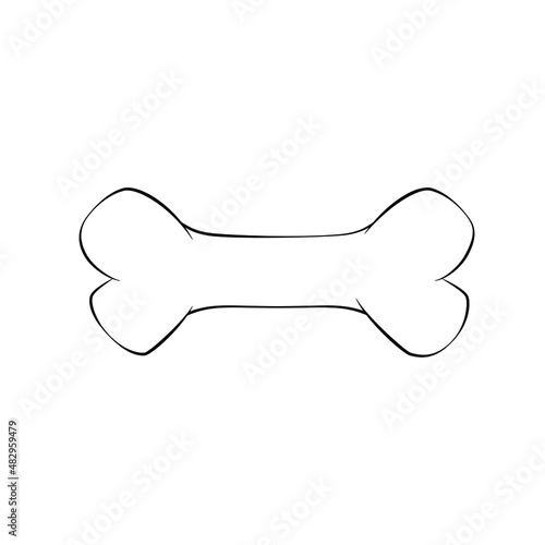 Healthy bone. Calcium minerals for strong bones. Dog treat vector illustration. Anatomy graphic image