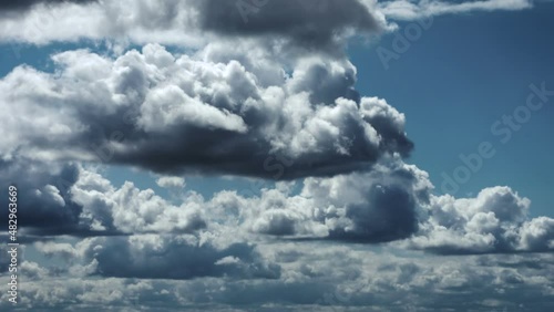 Cumulus cloud timelapse right to left