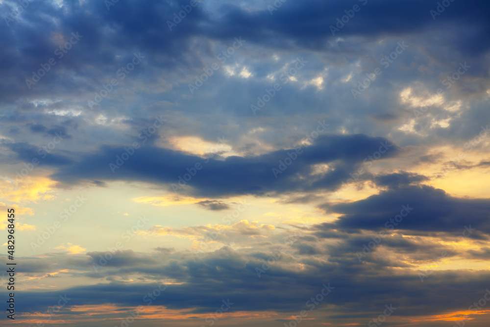 Dim Clouds . Cloudscape with evening light Dim Clouds . Cloudscape with evening light