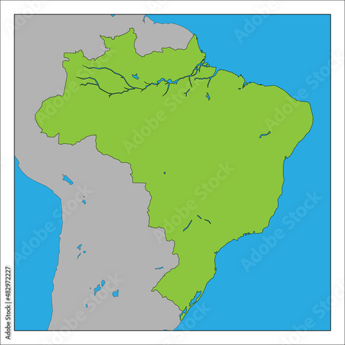 ブラジルの地図です。