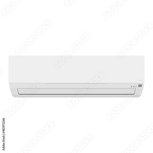 Vector illustration of ductless mini-split air conditioner isolated on background.	