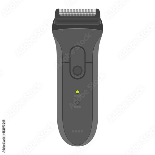 Vector illustration of electric shaver isolated on background.	